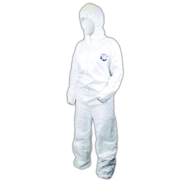 Dupont Disposable Clothing, 6XL, 25 PK, White, Tyvek, Zipper CVCH11-XXXXXXL